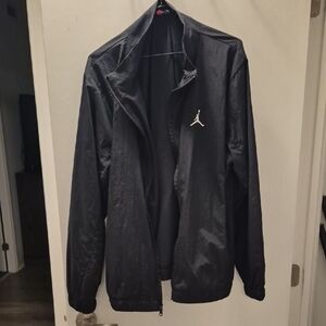 Jordan Black Windbreaker Jacket Size Large Like New
